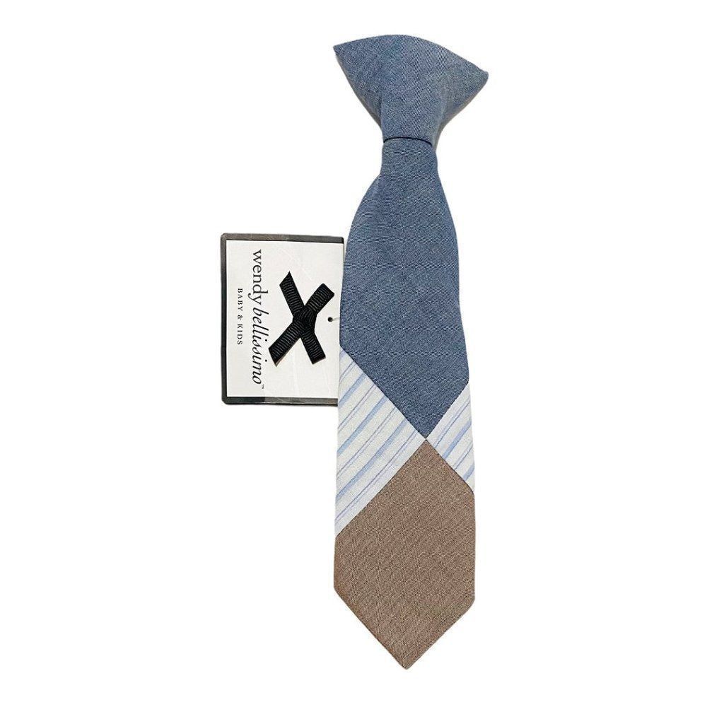 New wendy bellissimo mixed fabric clip on tie